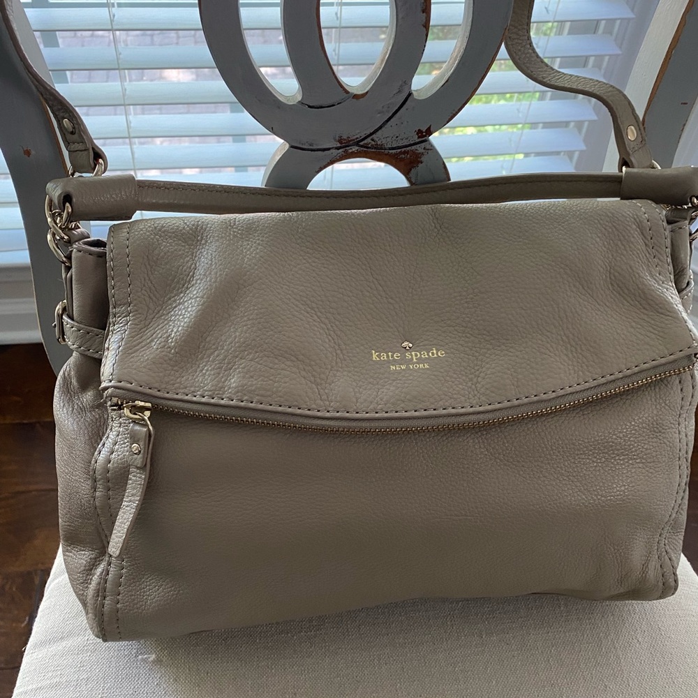 Kate Spade Cobble Hill Tan Foldover Crossbody Bag